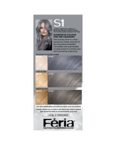 L'Oreal Paris Feria Multi-Faceted Shimmering Permanent Hair Color, Smokey Silver