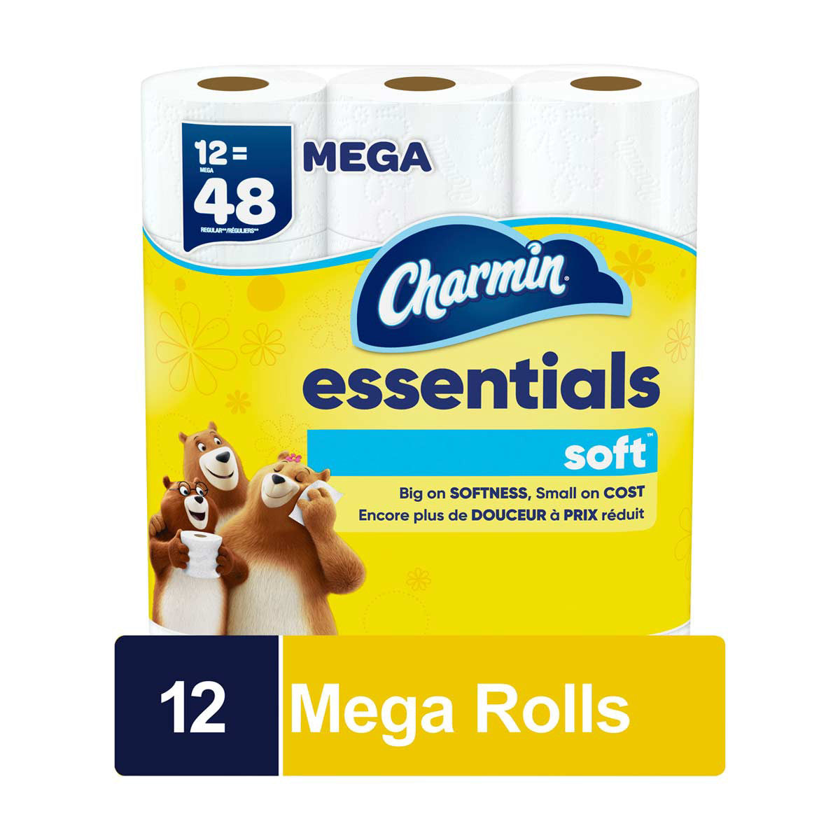 Charmin Essentials Soft Toilet Paper Mega Rolls, 12 ct