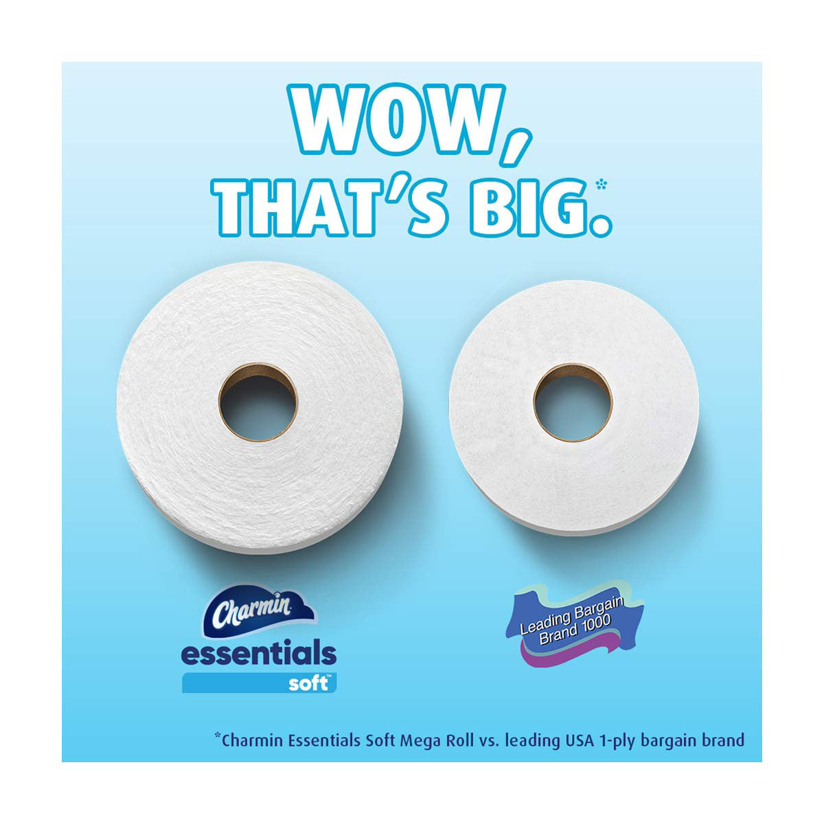 Charmin Essentials Soft Toilet Paper Mega Rolls, 12 ct