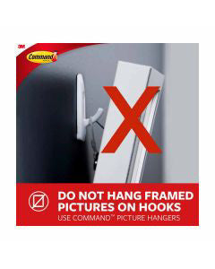 Command Medium Designer Hooks, White, 2 Hooks, 4 Strips/Pack