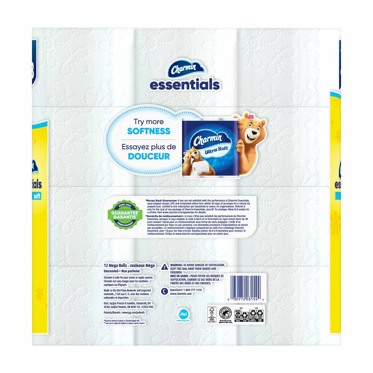 Charmin Essentials Soft Toilet Paper Mega Rolls, 12 ct