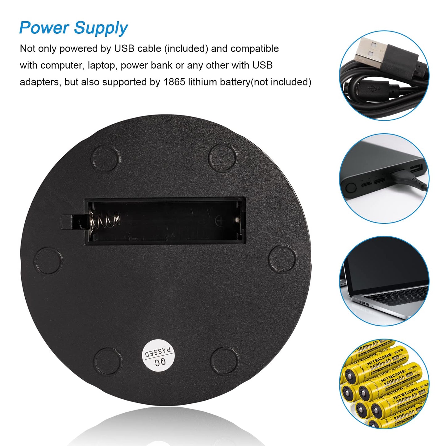 22 lbs Motorized Rotating Display Stand for Jewelry, 360 Degree , Automatic Mute Rotating Display Stand, Electronic Rotating Display Stand with USB Charging Port for Display, Photography Products