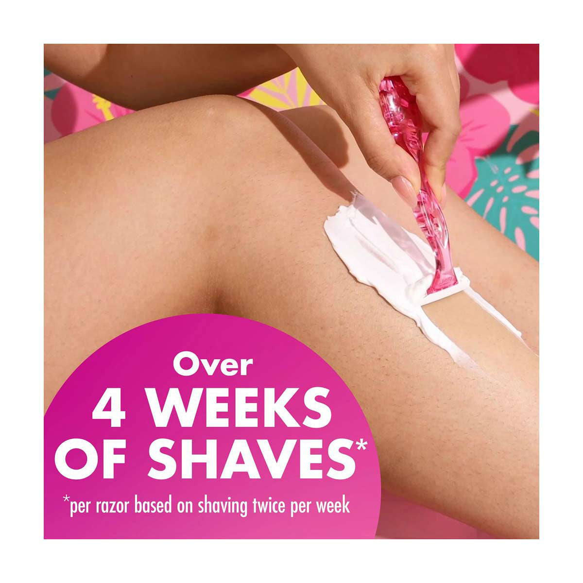 BIC Soleil Simply Smooth Women's Disposable Razors, 3 Blades With Moisture Strip For a Silky Smooth Shave, 3 Piece Razor Set