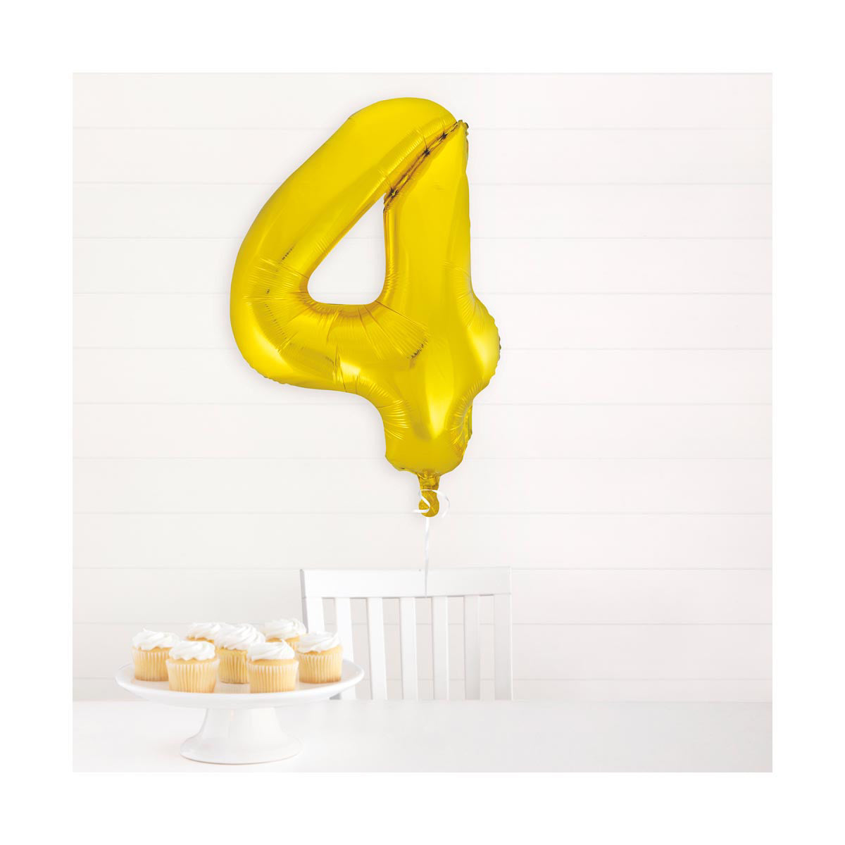 321 Party! 34" Giant Foil Gold Number 4 Balloon