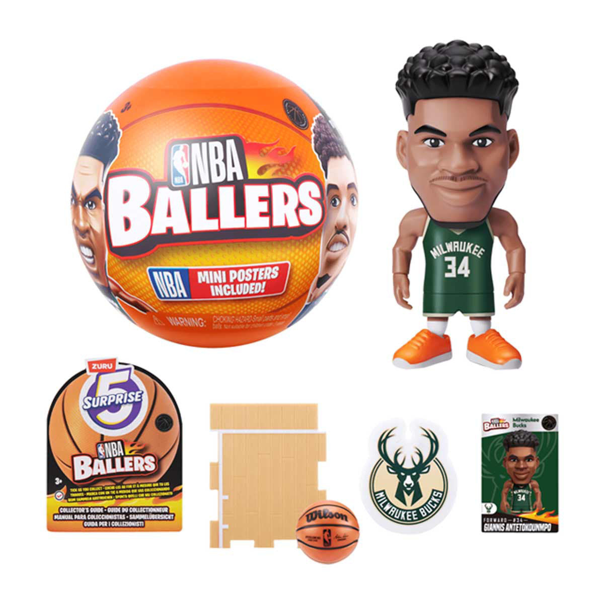 Zuru 5 Surprise NBA Ballers Collectible Figure, Assorted