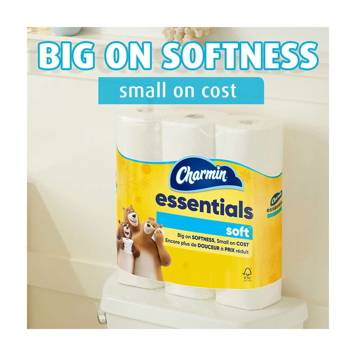 Charmin Essentials Soft Toilet Paper Mega Rolls, 12 ct