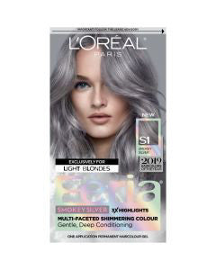 L'Oreal Paris Feria Multi-Faceted Shimmering Permanent Hair Color, Smokey Silver