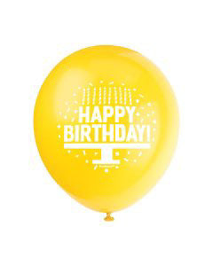 321 Party! 12" Latex Birthday Cake Balloons, 10 ct
