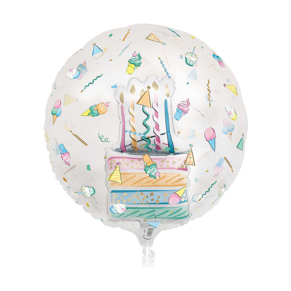 321 Party! 18" Rainbow Birthday Sweets Double Stuffed Sphere Balloon