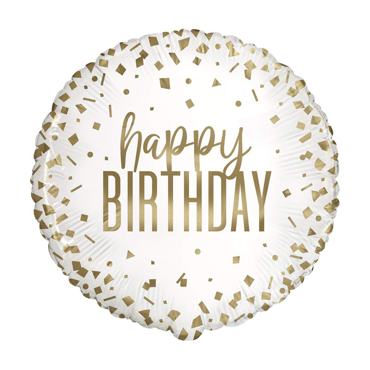 18" Confetti Gold Birthday Balloon