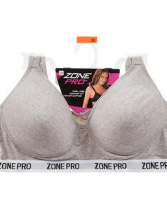 Zone Pro Sports Bra - Heather Grey, 1X