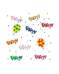 321 Party! 1.2 oz Foil Multicolor Happy Birthday Confetti, 3 pk