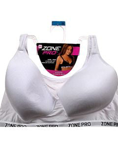 Zone Pro Sports Bra - White, 3X