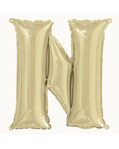 321 Party! 14" Foil Gold "N" Letter Balloon
