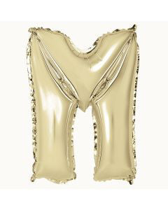321 Party! 14" Foil Gold "M" Letter Balloon