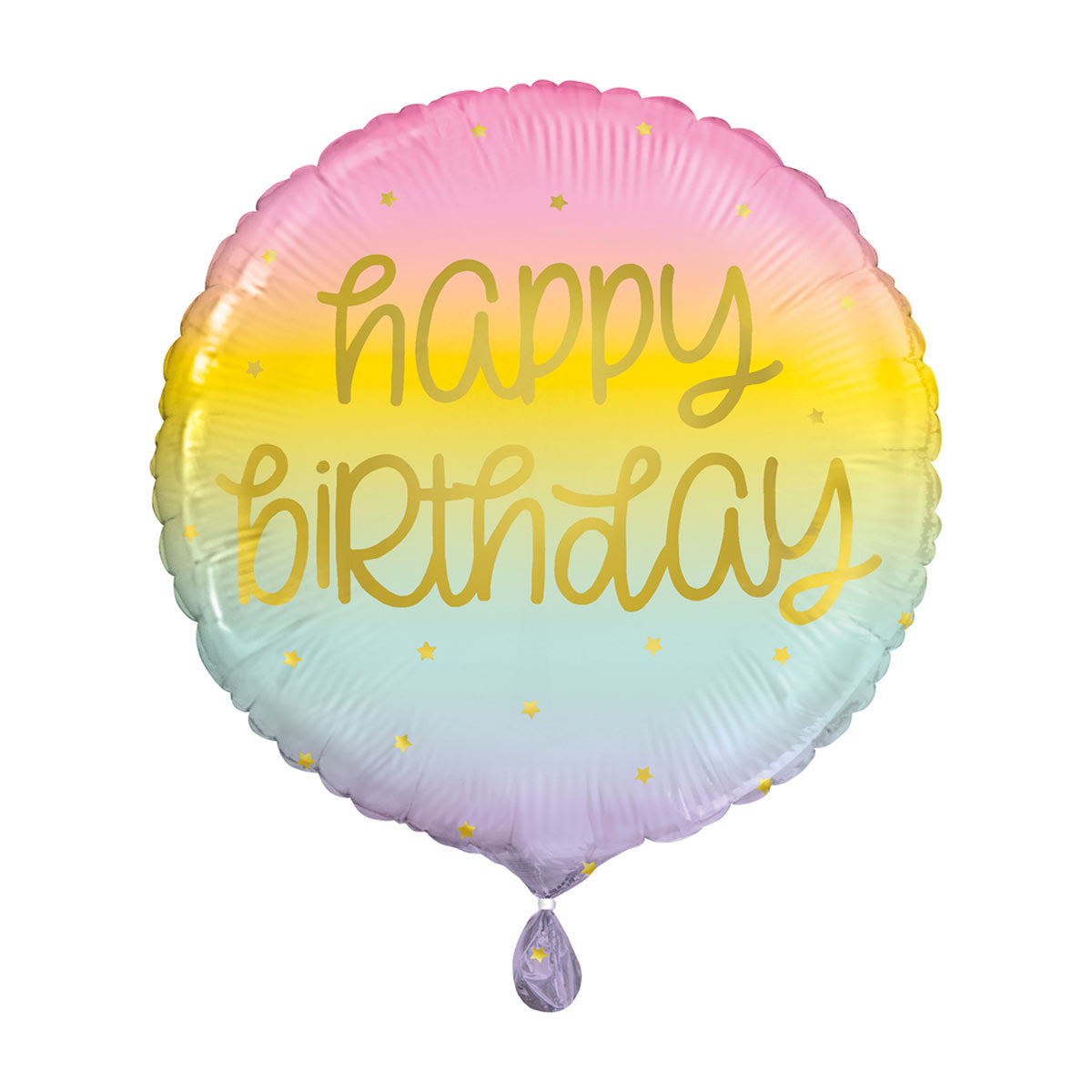 18" Gold Foil Rainbow Unicorn Birthday Balloon
