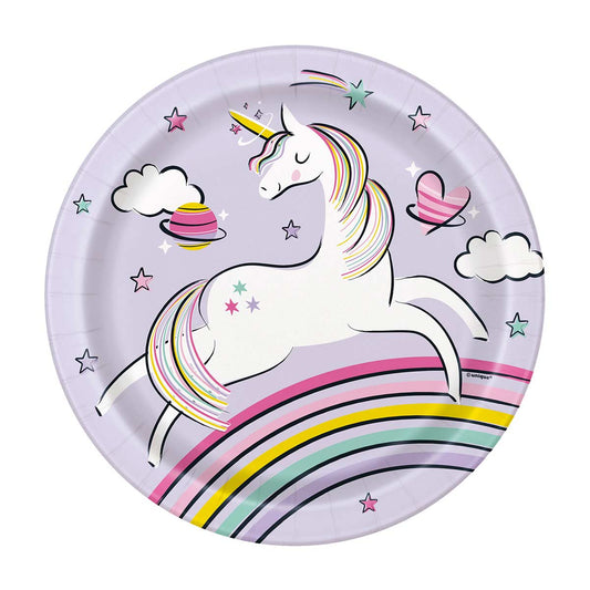 321 Party! 9" Starry Unicorn Party Plates, 8 ct
