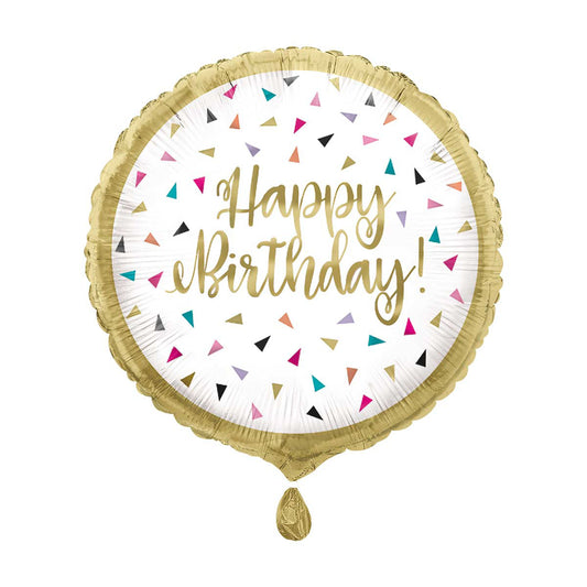 321 Party! 17" Triangle Confetti Birthday Balloon