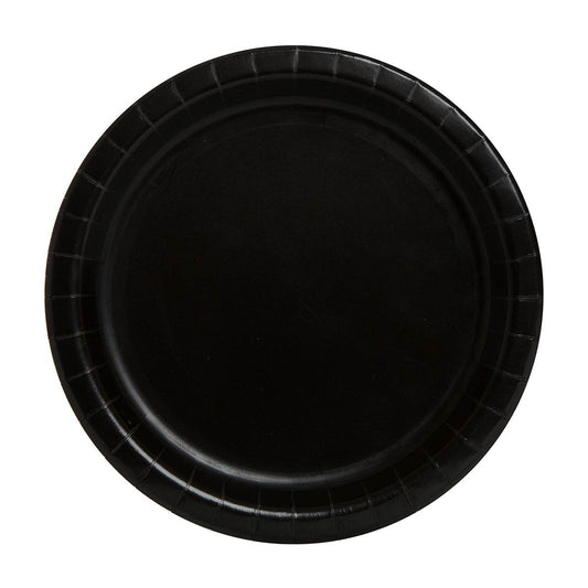 321 Party! 7" Black Party Plates, 16 ct