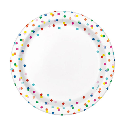 321 Party! 7" Bright Dots Party Plates, 8 ct