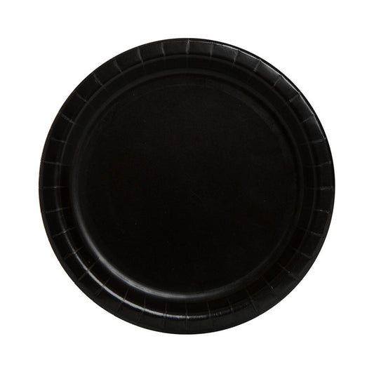 321 Party! 7" Black Party Plates, 16 ct