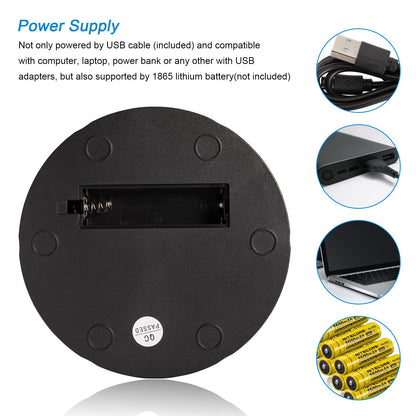 22 lbs Motorized Rotating Display Stand for Jewelry, 360 Degree , Automatic Mute Rotating Display Stand, Electronic Rotating Display Stand with USB Charging Port for Display, Photography Products