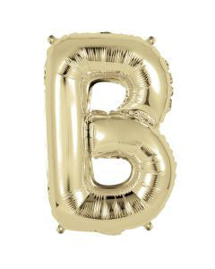 321 Party! 14" Foil Gold "B" Letter Balloon
