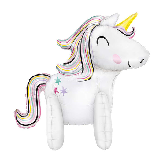 321 Party! 30" Giant Foil Unicorn Balloon Centerpiece