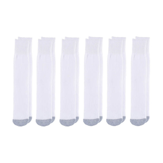 Zone Pro Men's Half Cushion Tube Socks, Shoe Size 6-12, White, 6 pk