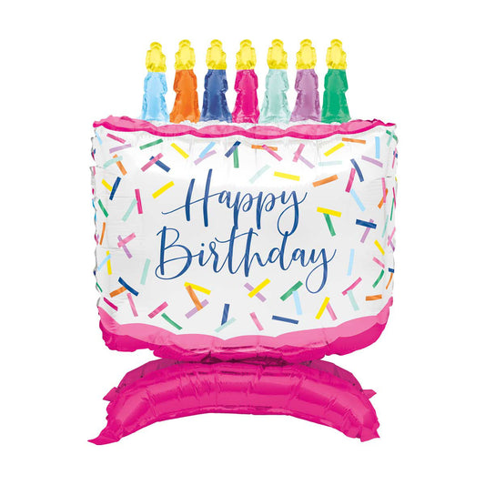 321 Party! 23" Giant Foil Birthday Cake Balloon Centerpiece