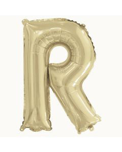 321 Party! 14" Foil Gold "R" Letter Balloon