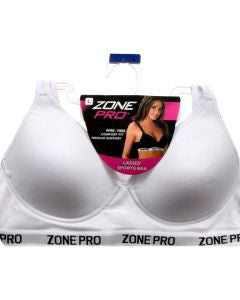 Zone Pro Sports Bra - White, L