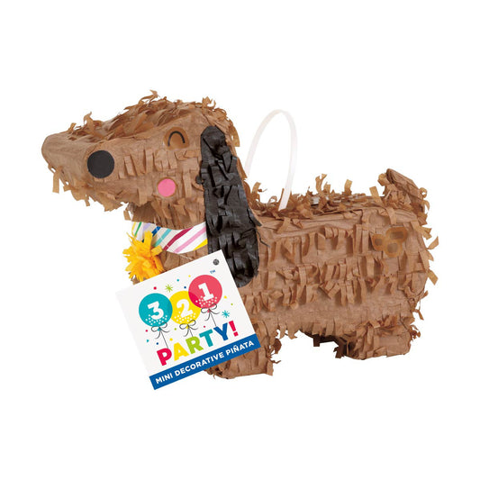 321 Party! 8" Mini Dachshund Pinata Favor Decoration