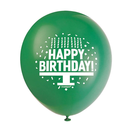 321 Party! 12" Latex Birthday Cake Balloons, 10 ct