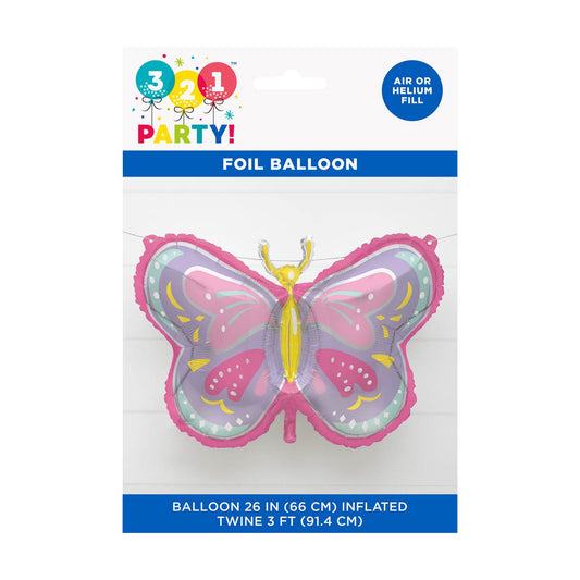 321 Party! 26" Giant Foil Butterfly Balloon