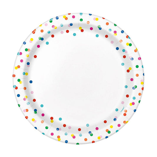 321 Party! 9" Bright Dots Party Plates, 8 ct