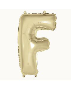321 Party! 14" Foil Gold "F" Letter Balloon