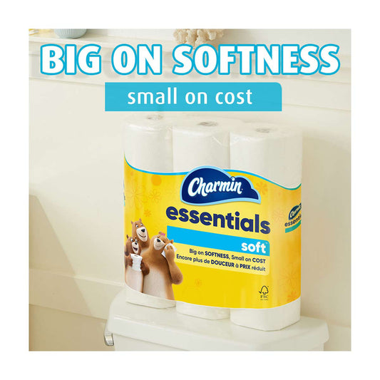 Charmin Essentials Soft Toilet Paper Mega Rolls, 12 ct