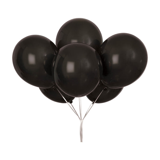 321 Party! 9" Latex Black Balloons, 20 ct