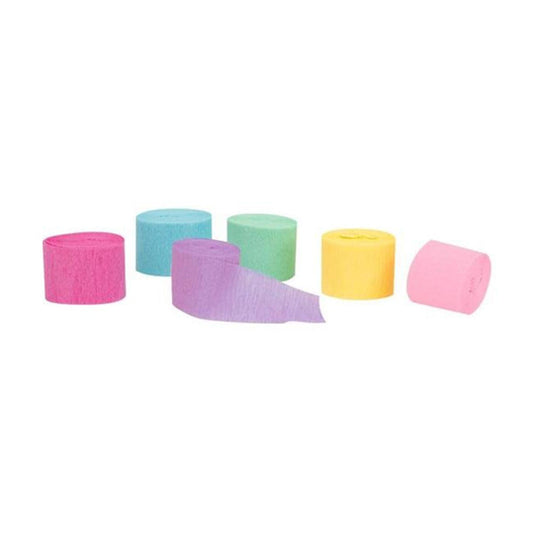 321 Party! 20 ft Crepe Paper Pastel Streamer Kit