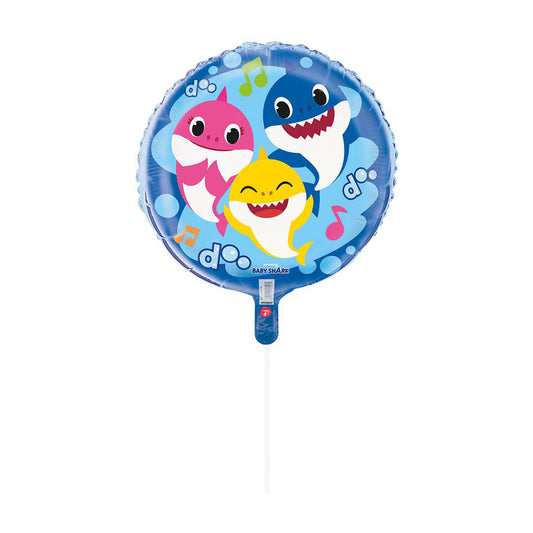 17" Foil Baby Shark Balloon with Curling Ribbon