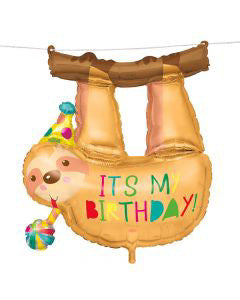 321 Party! 28" Giant Foil Sloth Birthday Balloon
