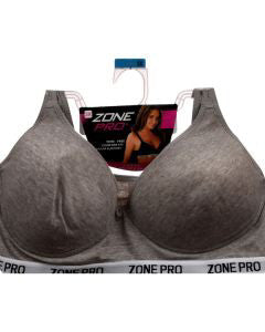 Zone Pro Sports Bra - Heather Grey, 3X