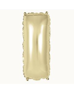 321 Party! 14" Foil Gold "I" Letter Balloon
