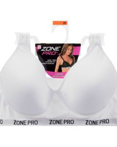 Zone Pro Sports Bra White, 1X