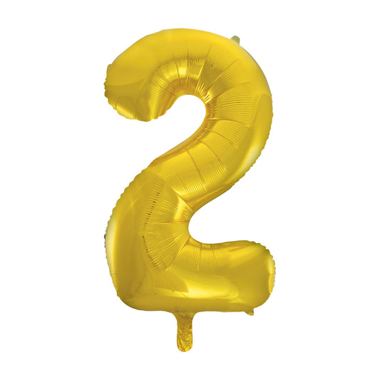 321 Party! 34" Giant Foil Gold Number 2 Balloon