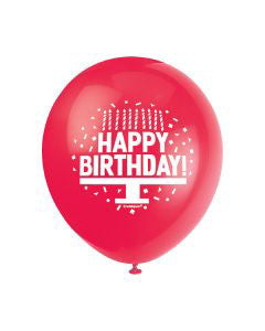 321 Party! 12" Latex Birthday Cake Balloons, 10 ct