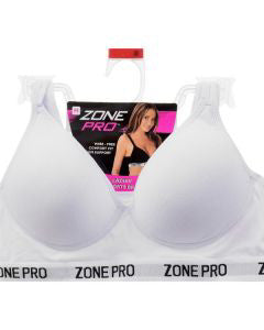Zone Pro Sports Bra - White, M